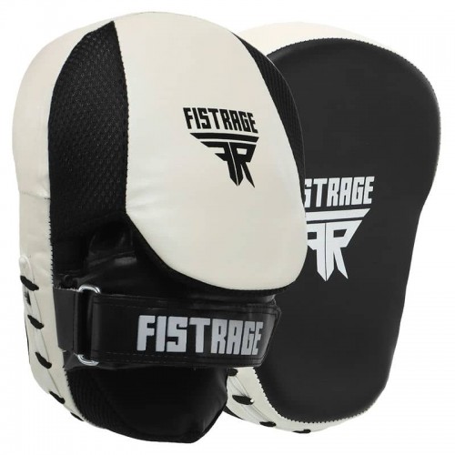 Лапа вигнута для боксу та єдиноборств Fistrage Flex 25x20x10см, 2шт, чорний-білий, код: VL-8284_BKW