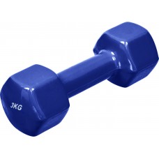 Гантель аеробна вінілова Fitnessport VDD-01-3кг, 1x3 кг, синій, код: 10174-AX