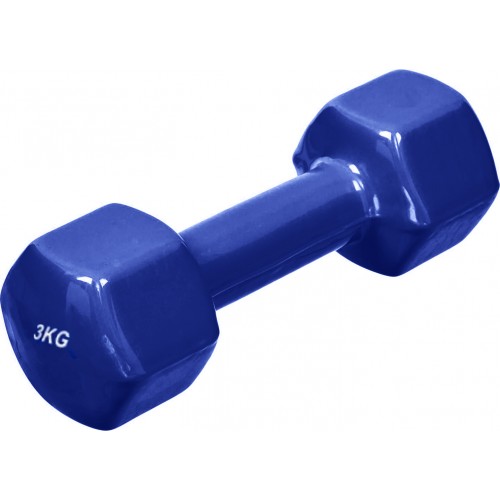 Гантель аеробна вінілова Fitnessport VDD-01-3кг, 1x3 кг, синій, код: 10174-AX
