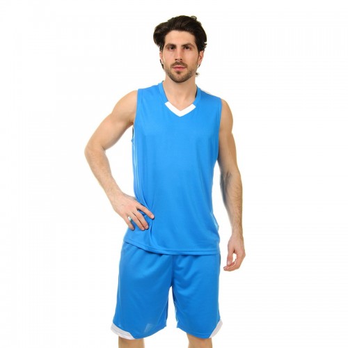 Форма баскетбольна чоловіча PlayGame Lingo L (ріст 160-165), блакитний-білий, код: LD-8002_LNW