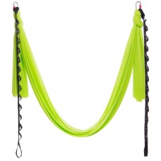 Гамак для йоги зі стропами та кріпленням до стелі FitGo Antigravity Yoga 5100х3070 мм, салатовий, код: DH6026-1_LG