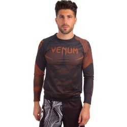 Комплект компресійний чоловічий (лонгслів і штани) Venum XL, зріст 175-180, чорний-коричневий, код: CO-8136-8236_XLBR