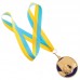 Медаль спортивная с лентой PlayGame Футбол золотой, код: C-3975-1_G