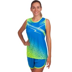 Форма для легкої атлетики жіноча Lingo XL, зріст 160-165, синій-салатовий, код: LD-8310_XLBLLG