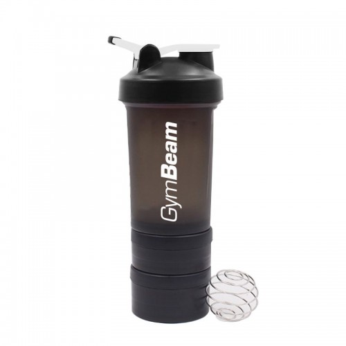 Багатосекційний шейкер GymBeam Blend Bottle Black White, код: 8588007570488