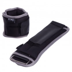 Обважнювачі-манжети для рук і ніг FitGo 2x0,5 кг чорний-сірий, код: FI-1302-1_BKGR