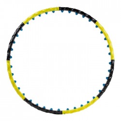 Обруч масажний розбірний FitGo 2 ряди магнітних кульок, жовто-чорний., код: 6001-WS