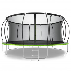 Садовий батут Zipro Jump Pro Premium з внутрішньою сіткою 16FT 496 см, зелений-чорний, код: 5902659843197-IN