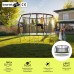 Садовий батут Zipro Jump Pro Premium з внутрішньою сіткою 16FT 496 см, зелений-чорний, код: 5902659843197-IN
