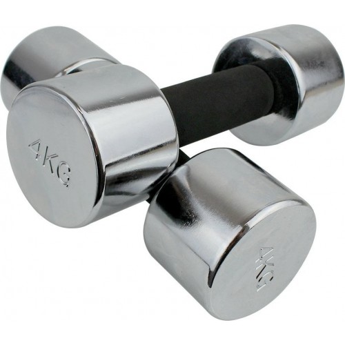 Гантелі хромовані для фітнесу Master Dumbell 2х4 кг, сірий, код: M-12727819-IN Гантелі хромовані для фітнесу Master Dumbell 2х4 кг, сірий, код: M-12727819-IN