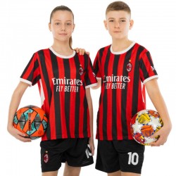 Форма футбольна дитяча PlayGame із символікою AC MILAN домашня, розмір 20, зріст 115-125, червоний-чорний, код: CO-4651_20