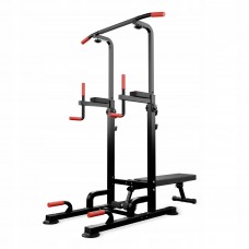 Багатофункціональна стійка для підтягувань 4Fizjo Pro+ з лавою для тренувань, чорний, код: P-5905973402637 Багатофункціональна стійка для підтягувань 4Fizjo Pro+ з лавою для тренувань, чорний, код: P-5905973402637