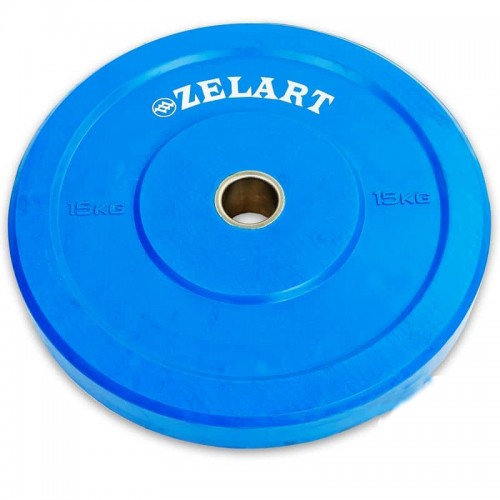 Бамперні диски для кроссфіта Zelart Z-Top Bumper Plates гумові 15кг (d-51мм), код: TA-5125-15-S52
