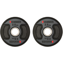 Олімпійські диски професійні Hammer PU Weight Discs 2х2,5 kg, код: 17041-S25 Олімпійські диски професійні Hammer PU Weight Discs 2х2,5 kg, код: 17041-S25
