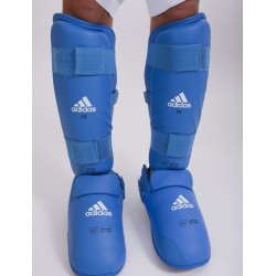 Захист гомілки та стопи Adidas з ліцензією WKF XS (32-34), синій, код: 15572-665