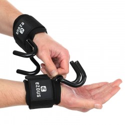 Гаки для підтягування і тяги на зап'ястя Ezous Lifting Hook 2 шт, чорний, код: B-12 Гаки для підтягування і тяги на зап'ястя Ezous Lifting Hook 2 шт, чорний, код: B-12