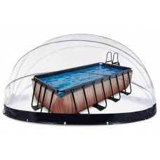 Басейн із наземним куполом і нагрівом води Exit "Дерево" + піщаний фільтр, 400x200x100см, код: 30.17.42.10 НТ Басейн із наземним куполом і нагрівом води Exit "Дерево" + піщаний фільтр, 400x200x100см, код: 30.17.42.10 НТ