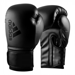 Боксерські рукавички Adidas Hybrid 80, 6oz, чорний, код: 15625-856