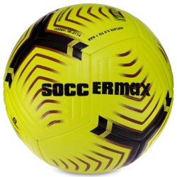 М"яч футбольний Habryd Soccermax FIFA №5 PU жовтий-чорний-зелений, код: FB-3114_Y-S52