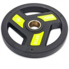Диски поліуретанові Zelart з хватом і металевою втулкою 10кг (d-51мм), код: TA-5344-10-S52