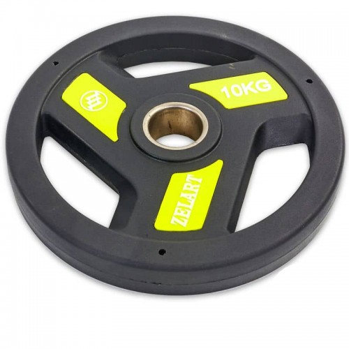 Диски поліуретанові Zelart з хватом і металевою втулкою 10кг (d-51мм), код: TA-5344-10-S52
