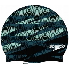 Шапка для плавання Speedo Slogan PRT Cap AU/AF/AM чорний-зелений, код: 5059937796260