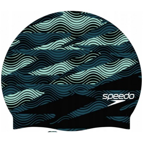 Шапка для плавання Speedo Slogan PRT Cap AU/AF/AM чорний-зелений, код: 5059937796260