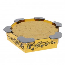 Пісочниця пластикова шестикутна Miros Мала 1620х1430х320 мм, код: DIO206.1HDPE