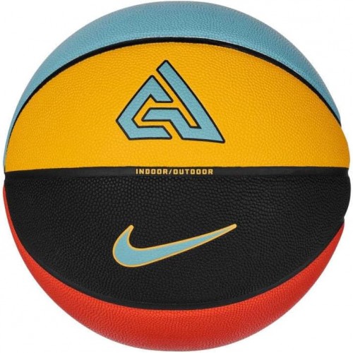 М"яч баскетбольний Nike All Court 2.0 8P G Antetokounmpo Deflated №7, чорний-жовтий-блакитний-червоний, код: 887791784759