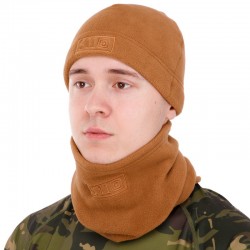 Комплект шапка флісова та баф Tactical 5.11 хакі, код: ZK-0312_СH