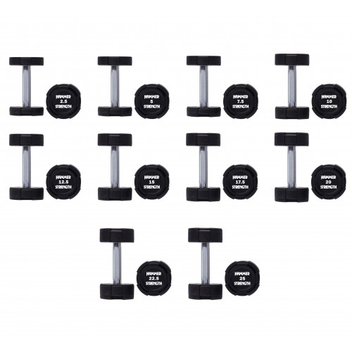 Гантельний ряд Hammer Strength TPU 2.5-25 кг (10 пар), 275 кг, код: 523481-AX