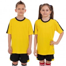 Форма футбольна підліткова PlayGame розмір 24, ріст 120, жовтий-чорний, код: CO-2004B_24YBK-S52