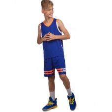 Форма баскетбольна дитяча PlayGame Lingo 2XS (ріст 140) синій-помаранчевий, код: LD-8019T_2XSBLOR