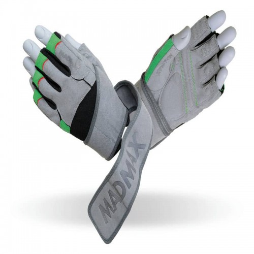 Рукавички для фітнесу MadMax MFG-860 Wild Grey/Green XL, код: MFG-860_XL