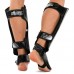 Захист гомілки та стопи для єдиноборств Zelart M, чорний-синій, код: BO-3981_MBK
