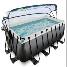 Басейн Exit Stone 540x250x122 см, фільтр пісок, "чорна шкіра", код: 30.47.42.20 Басейн Exit Stone 540x250x122 см, фільтр пісок, "чорна шкіра", код: 30.47.42.20