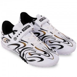 Сороконіжки футбольні дитячі PlayGame розмір 35, білий-чорний, код: 616-4_35 Сороконіжки футбольні дитячі PlayGame розмір 35, білий-чорний, код: 616-4_35