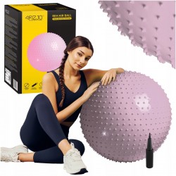 М"яч для фітнесу (фітбол) масажний 4Fizjo Anti-Burst 65 см, рожевий , код: 4FJ0617