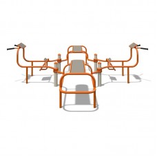 Прес-гіперекстензія InterAtletika 3698x4075x808 мм, код: S836.1-SM