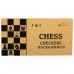Набір настільних ігор 3 в 1 Xinliye шахи, шашки, нарди, код: W7722B