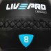 М"яч набивний медичний для кросфіту LiveUp 8кг, чорний, код: LP8103-8