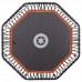 Фитнес батут восьмиугольный FitGo 122см черный-оранжевый, код: FI-2904-122-S52