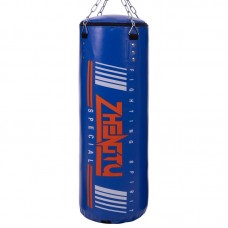 Мішок боксерський циліндр Zhegtu з кільцем і ланцюгом 800х290 мм, синій, код: BO-2336-80_BL-S52