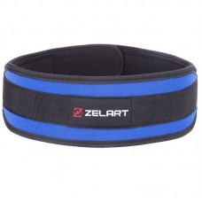 Пояс атлетичний посилений регульований Zelart XL, синій, код: SB-165521_XL