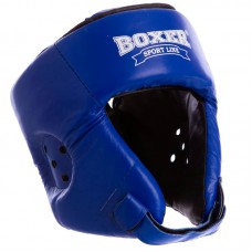 Шолом боксерський відкритий Boxer шкіряний M, синій, код: 2029_MBL-S52