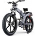 Електровелосипед фетбайк ENGWE X-26 Dual Batteries (1000 Вт; 19,2 А/год+10 А/год; 48 В), колеса 26х4", з ручкою газу, чорний, код: En-X26-black