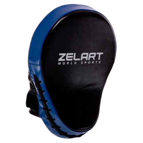 Лапа Вигнута для боксу та єдиноборств Zelart 25x18x8см, 1шт, чорний-синій, код: BO-3955_BKBL