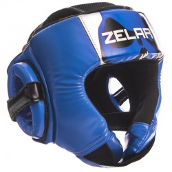 Шолом боксерський відкритий Zelart M чорний-синій, код: BO-1316_MBL-S52