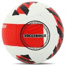 М"яч футбольний Soccermax Hybrid №5 PU, білий-червоний, код: FB-4367_WR