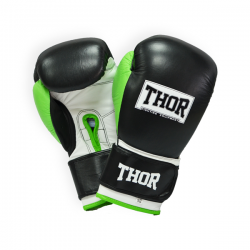 Перчатки боксерские Thor Typhoon 16oz, код: 8027/01(PU) B/GR/W 16 oz.
